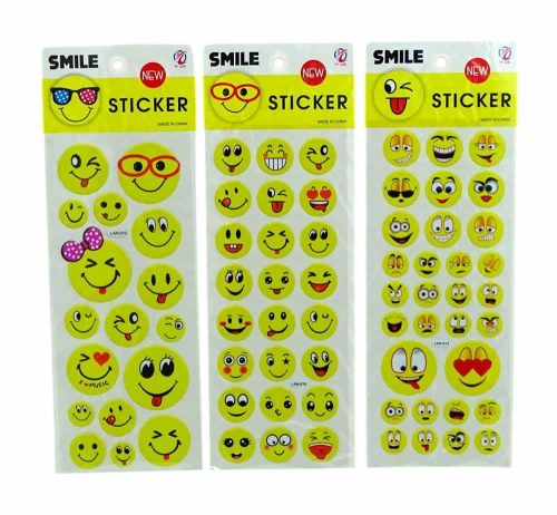Dekoratív matrica gyerekszobához PVC típusú szivaccsal Smiley figurák