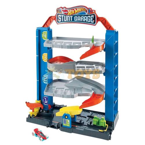 Hot Wheels Trükkös garázs játékszett GNL70 Mattel Stunt Garage