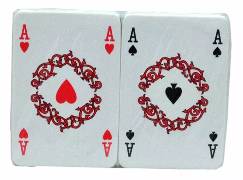 Francia kártya Poker Römi műanyag 2x55 db