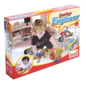   Építőkészlet Junior Engineer Jumbo Méret 43 db 18 modell