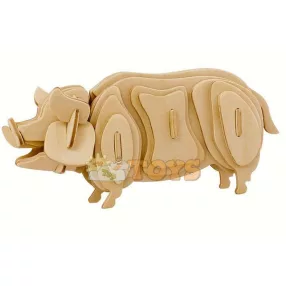 Robotime 3D fa puzzle háziállatok Malac 38 db JP231