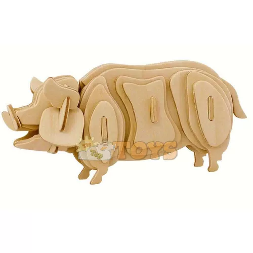 Robotime 3D fa puzzle háziállatok Malac 38 db JP231