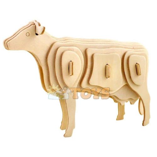 Rowood 3D fa puzzle háziállatok Boci 23 db JP251