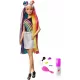 Barbie Fodrász baba szivárványos csillámos hajú FXN96 - Mattel