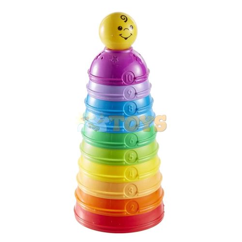 Fisher-Price 10 darabos színes csészepiramis W4472 - Mattel