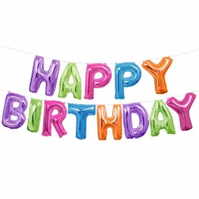Happy Birthday girland fólia lufi szett 3 méter hosszú