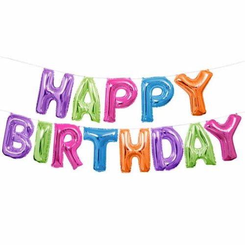Happy Birthday girland fólia lufi szett 3 méter hosszú