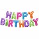 Happy Birthday girland fólia lufi szett 3 méter hosszú