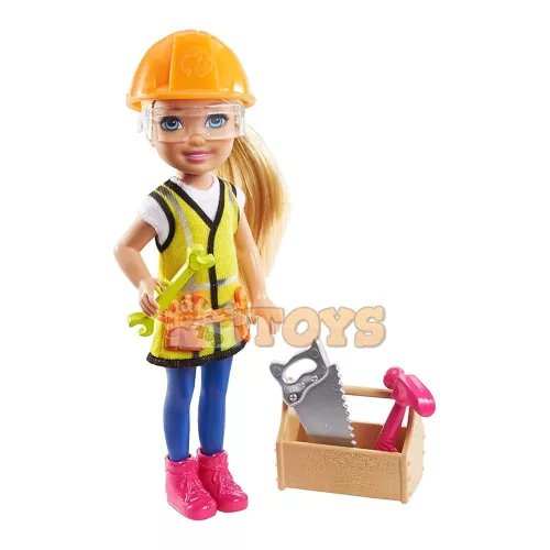 Barbie Chelsea lehet építőmunkás GTN87 Mattel baba