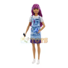 Barbie You Can Be Hair Stylist GTW36 Mattel lila fodrász