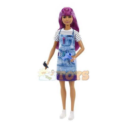 Barbie You Can Be Hair Stylist GTW36 Mattel lila fodrász