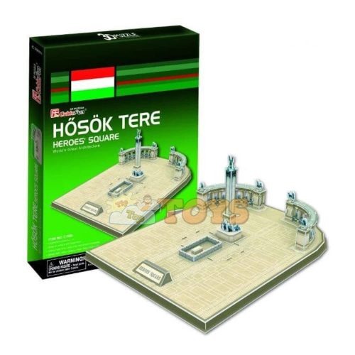 3D Puzzle Budapest Heroes Square Cubic Fun C198H - 66 db