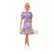 Kopasz Fashionista Barbie baba virágos ruhában GYB03 - #150