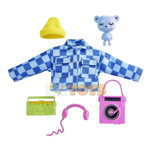 Barbie Small kedvenc Extravagáns ruhakészlet HDJ41 kabát modellel