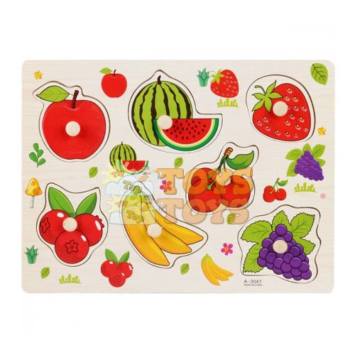 Süllyesztett fa puzzle Fruits A-3041 - 7 darab