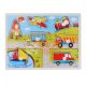 Süllyesztett fa puzzle Járművek A-7011 - 7 db
