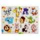 Süllyesztett fa puzzle Vadállatok A-3014 - 11 db