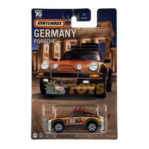 MATCHBOX 1985 Porsche 911 Rally HPC58 Kisautó