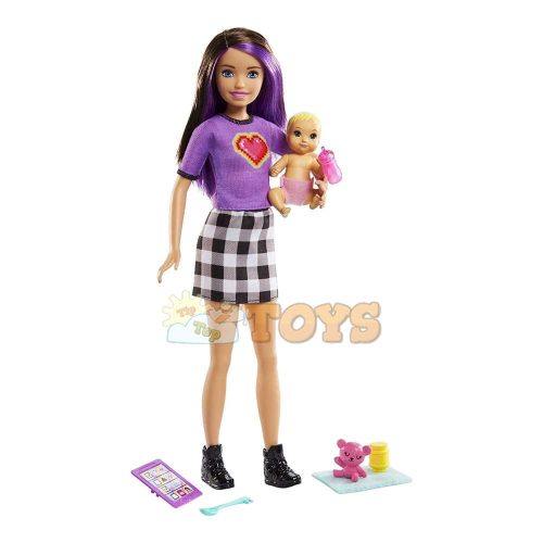 Barbie Babysitters Skipper baba szőke babával, GRP11 Mattel