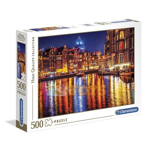 Clementoni Puzzle Amsterdam éjjel 35037 500 darab