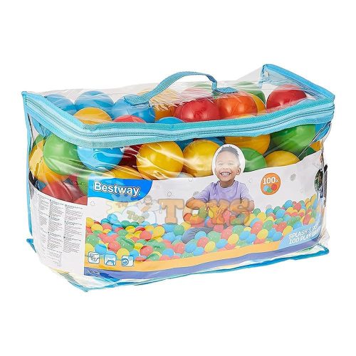 Színes műanyag labda készlet játszótérre 100 db 6,5cm