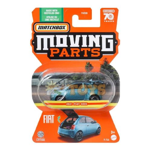 MATCHBOX kisautó 2021 FIAT 500E mozgó alkatrészek HLF94