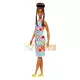 Barbie Fashionista baba színes ruhában, szemüveggel HJT07 #210