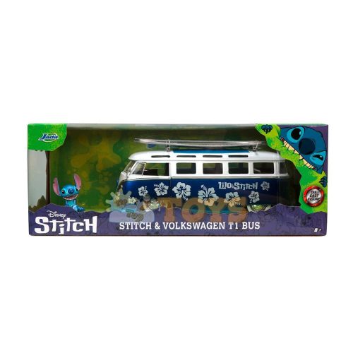 Jada Toys Metal Stitch autó és Volkswagen T1 busz 1:24