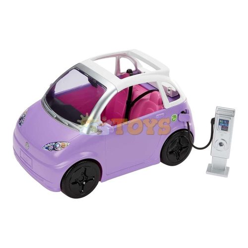 Barbie elektromos autós játékkészlet 2 az 1-ben HJV36 töltőállomással