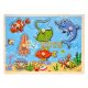 Süllyesztett fa puzzle Tengeri állatok A-7014 - 7 darab