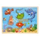 Süllyesztett fa puzzle Tengeri állatok A-7014 - 7 darab