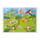 Süllyesztett fa puzzle Dinosaurs A-7002 - 7 darab