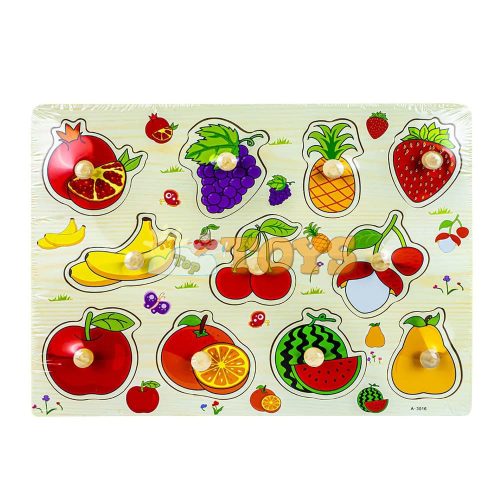 Süllyesztett fa puzzle Fruits A-3016 - 11 db