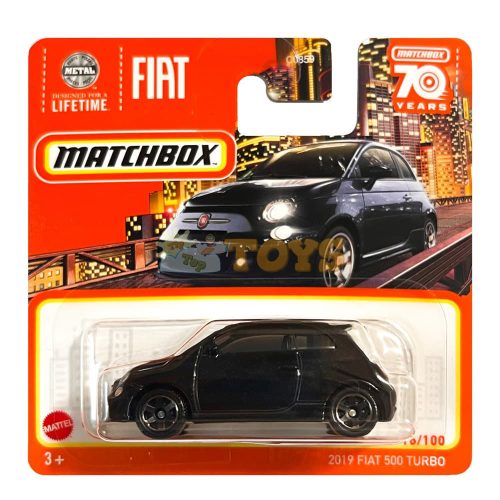 MATCHBOX 2019 Fiat 500 Turbo HLD05 Mattel kisautó