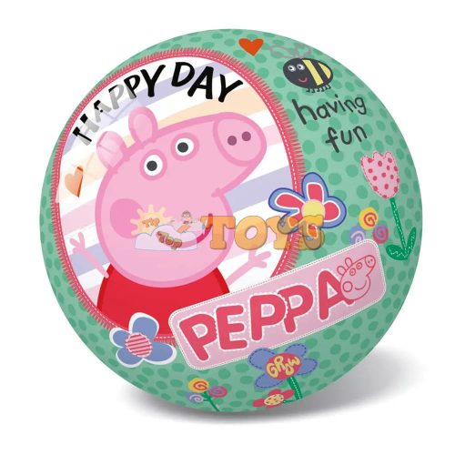 Gumilabda gyerekeknek Peppa Pig 23cm Happy Day Have Fun