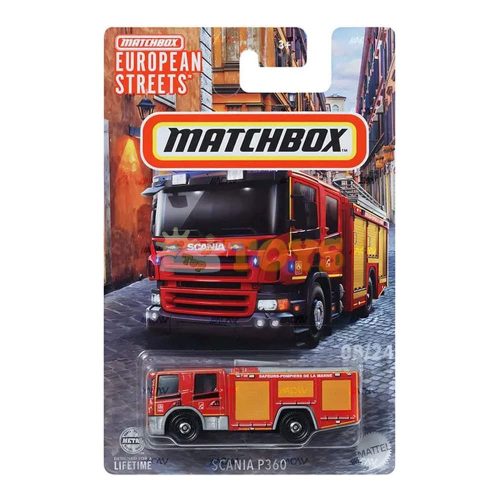 MATCHBOX Fém teherautó Scania P360 Firemen HVV33 Mattel
