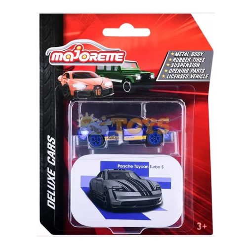 majorette kisautó Porsche Taycan Turbo S Deluxe autók