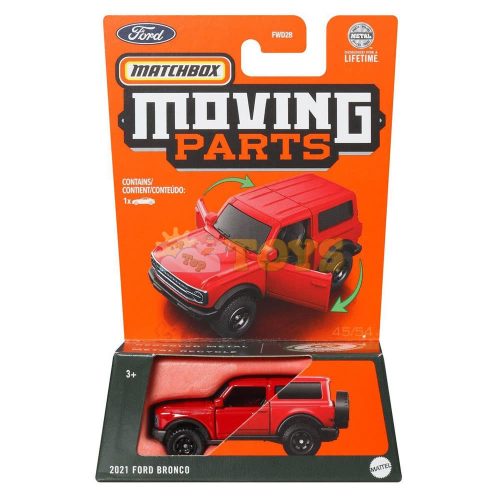 MATCHBOX kisautó 2021 Ford Bronco HVN05 mozgó alkatrészek