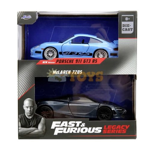Jada Toys készlet 2 Kisautóból Fast & Furious Porsche 911 GT3 RS és McLaren 720S