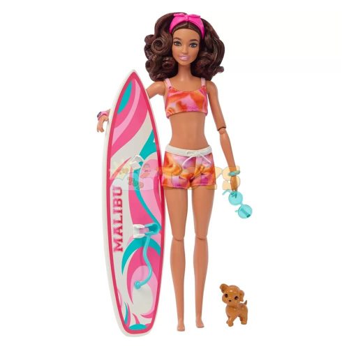 Barbie Barbie The Movie szörfös baba kölyökkutyával és kiegészítőkkel HPL69 Mattel