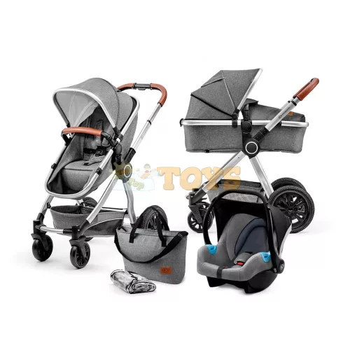 Kinderkraft Babakocsi VEO Grey 3 az 1-ben - 3 az 1-ben babakocsi