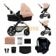 Kinderkraft babakocsi MOOV 2 Sand Beige 3 az 1-ben - 3 az 1-ben babakocsi