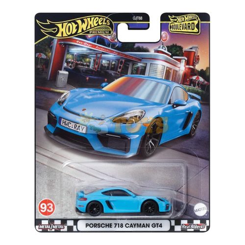 Hot Wheels Premium kisautó Porsche 718 Cayman GT4 HRT71