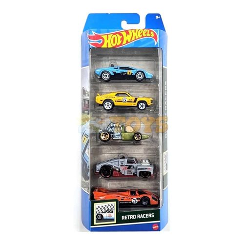 Hot Wheels 5 autóból álló készlet Retro Racers HTV50 Mattel
