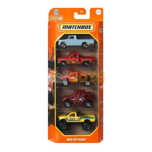 MATCHBOX 5 db fém MBX Off Road HVT68 autó készlet - Mattel