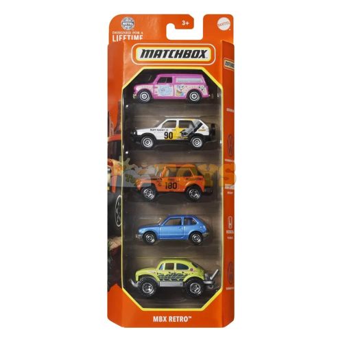 MATCHBOX 5 db kisautó készlet MBX Retro HVT71 - Mattel