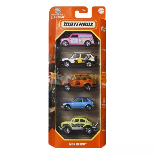 MATCHBOX 5 db kisautó készlet MBX Retro HVT71 - Mattel