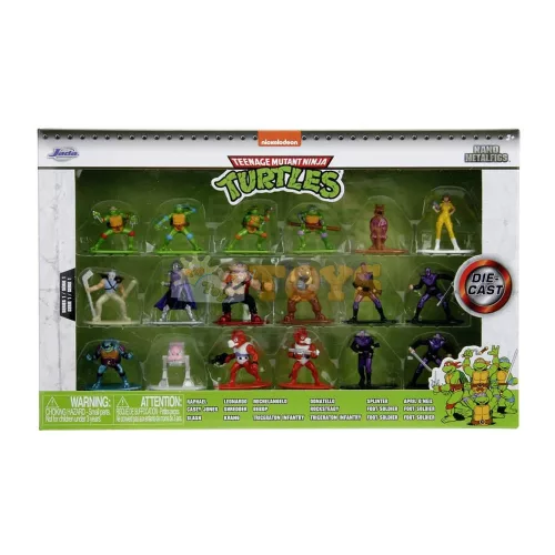 Jada Toys Set 18 fém figura Ninja Turtles 4 cm - Teknősök Nano metalfig