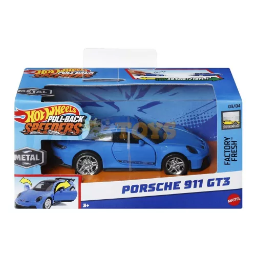 Hot Wheels Pull Back Porsche 911 GT3 HWH47 - Mattel