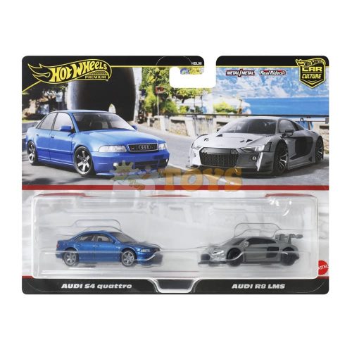Hot Wheels Premium Car Culture 2 db-os Audi S4 Quattro és Audi R8 LMS JDY82